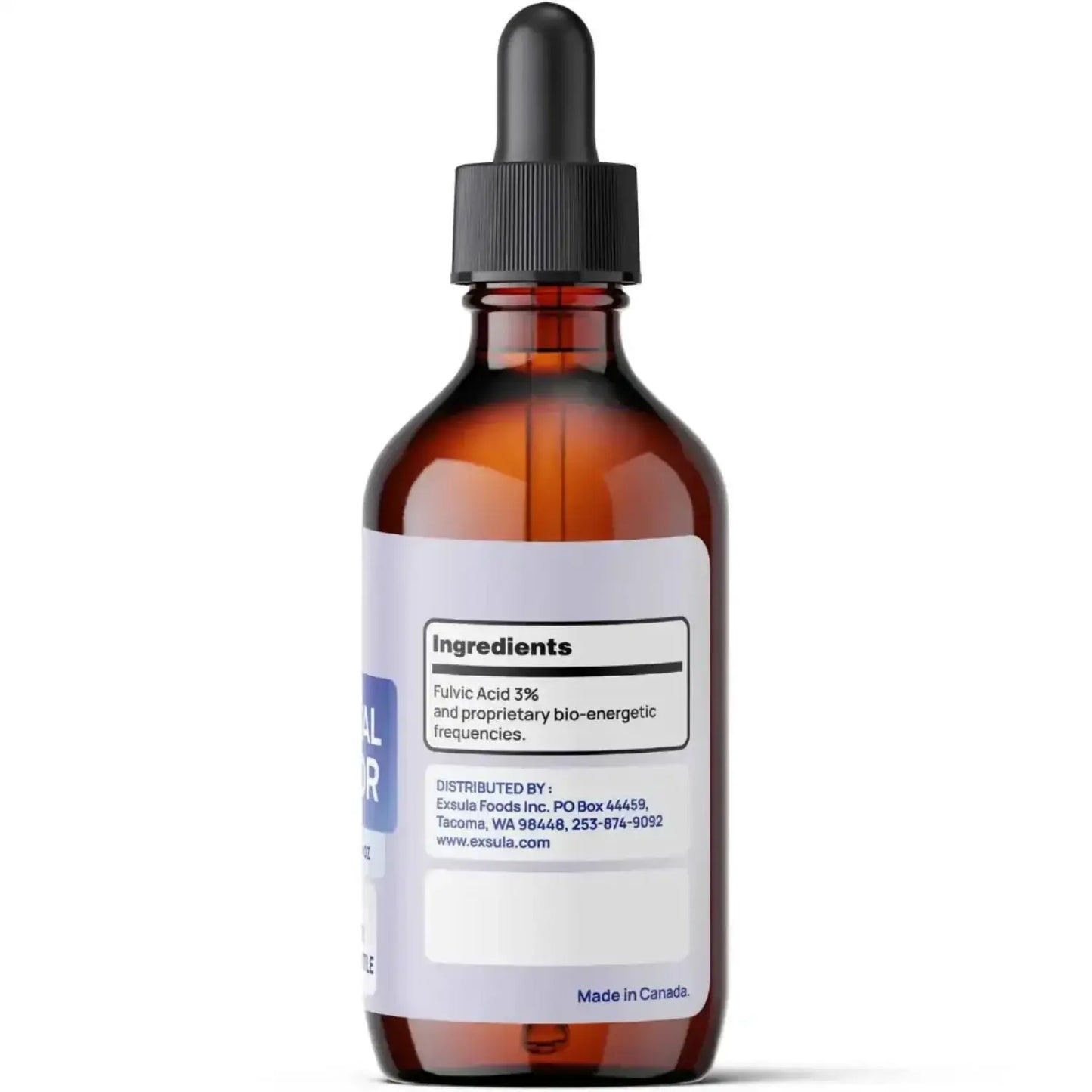 Natural ATP Synthesis Support Liquid in amber dropper bottle with ingredient details.