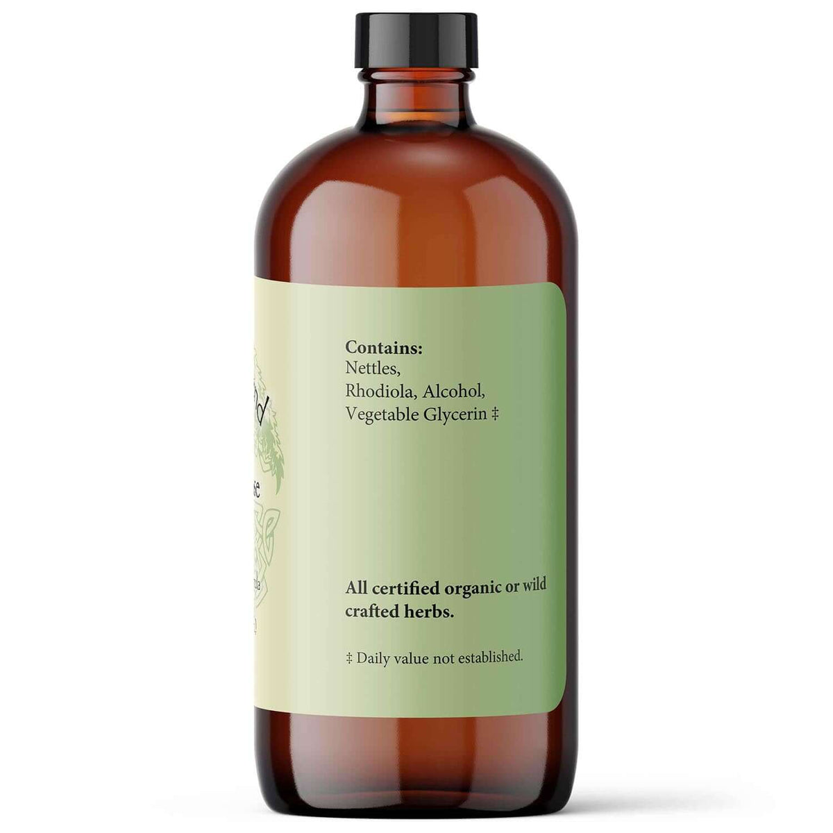 Bottle of Allergy-Ease Natural Help for Seasonal Environmental Triggers with ingredients Nettles and Rhodiola.
