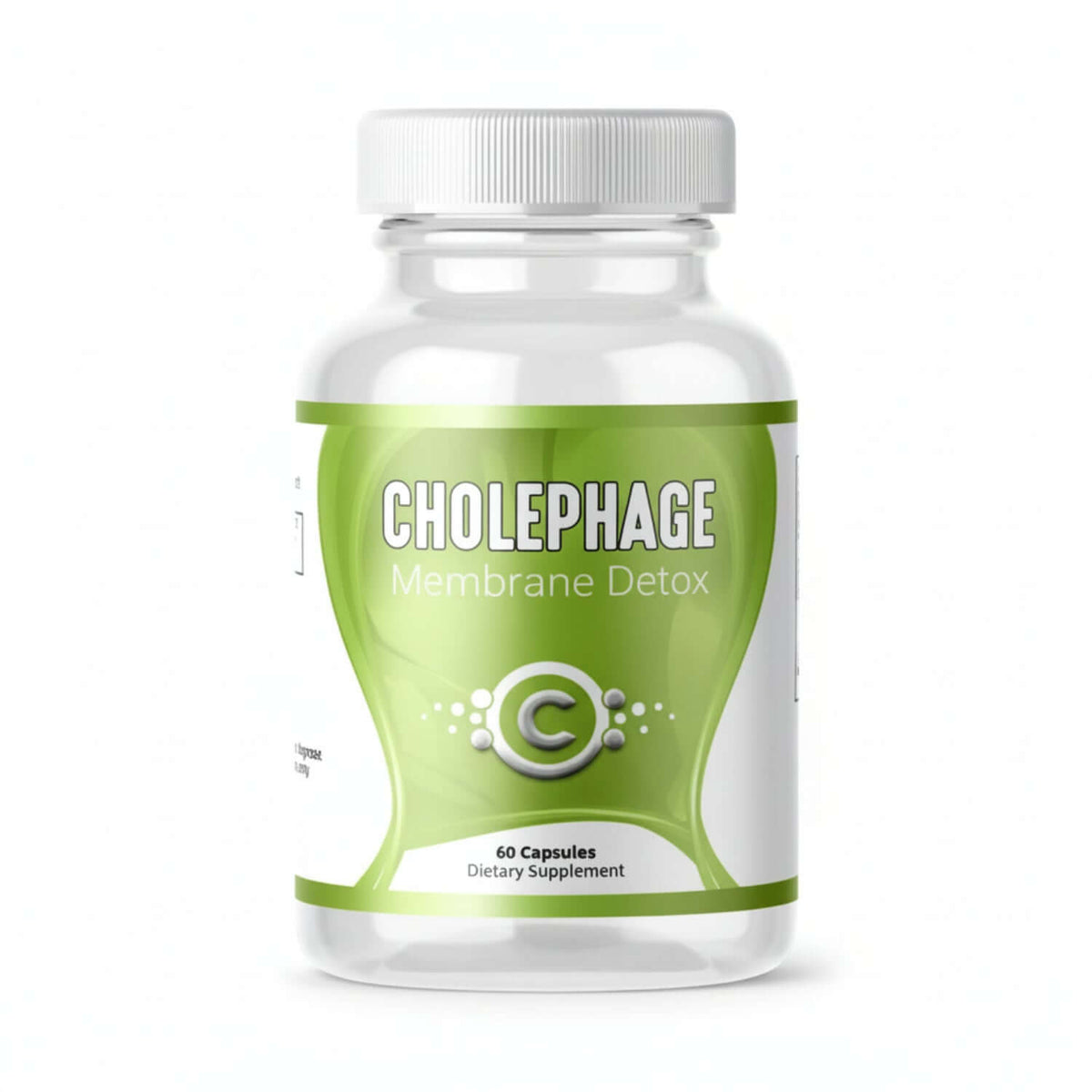Cholephage dietary supplement bottle for Increase Heart and Circulatory Health with 60 capsules.