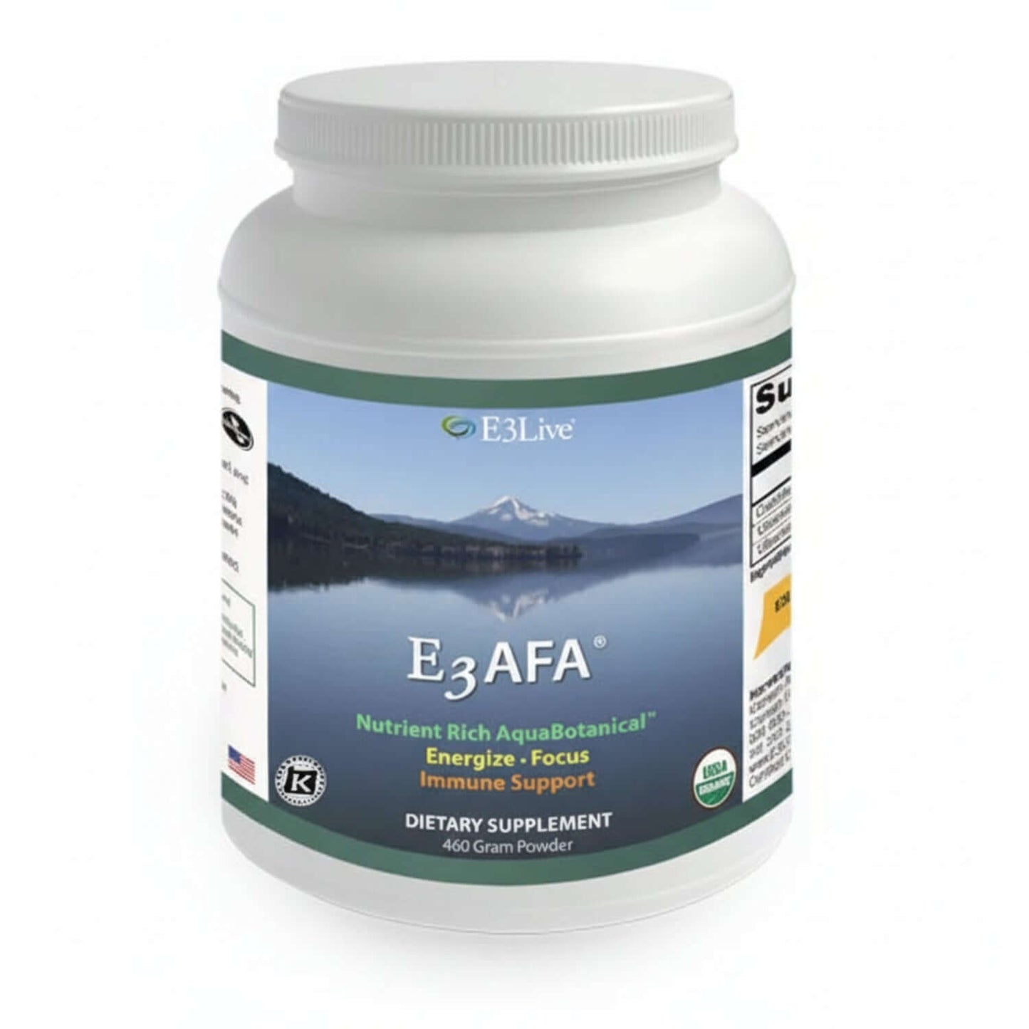 E3 AFA superfood supplement helps nourish and cleanse your body, featuring nutrient-rich aqua botanicals.
