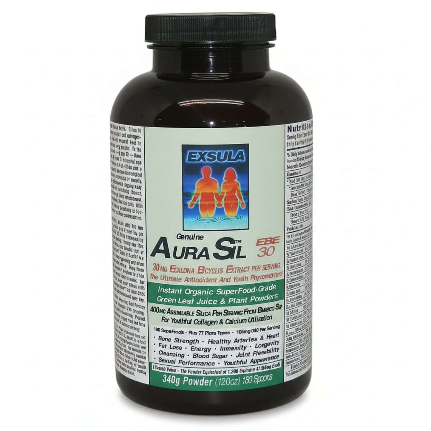 Aura SL product bottle featuring Metabolic Pacing and Sustainable Fat Utilization Support 340g powder for weight loss.