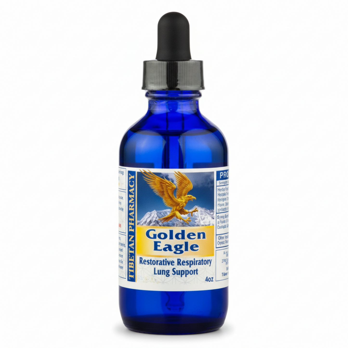 Bottle of Golden Eagle supplement with dropper on a white background