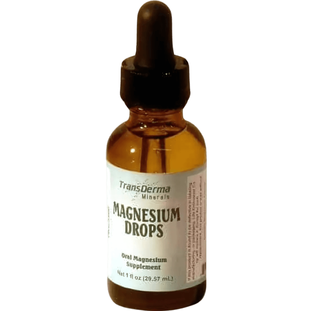 Magnesium Drops - Fast Absorbing Liquid Mineral supplement bottle for oral use.
