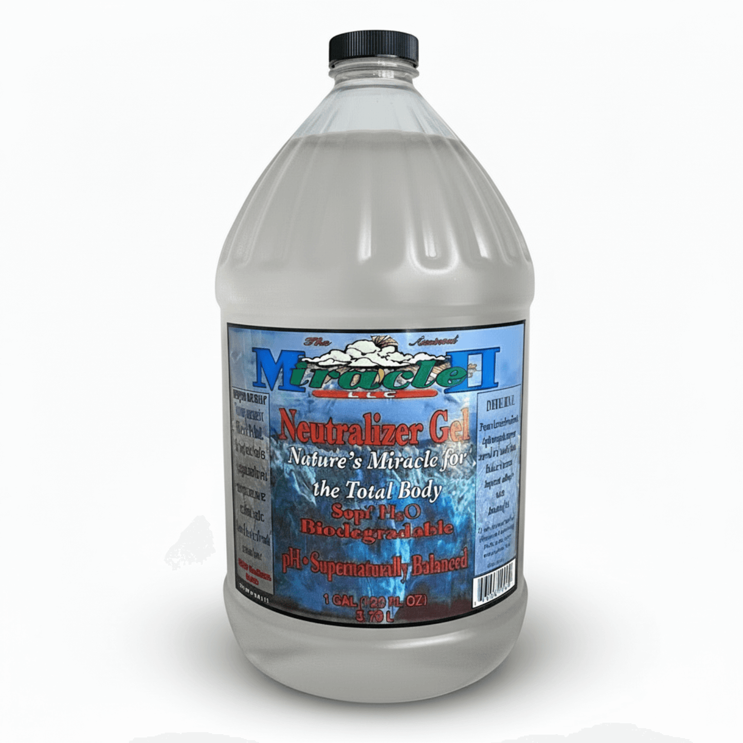 Alkaline Topical Mineral Gel in a clear bottle, promoting skin comfort and moisture with a revitalizing formula.