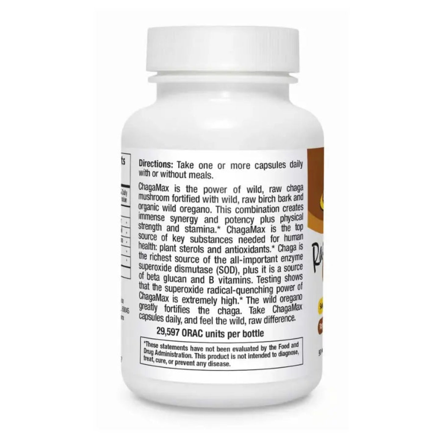 white supplement bottle with Directions on a white background