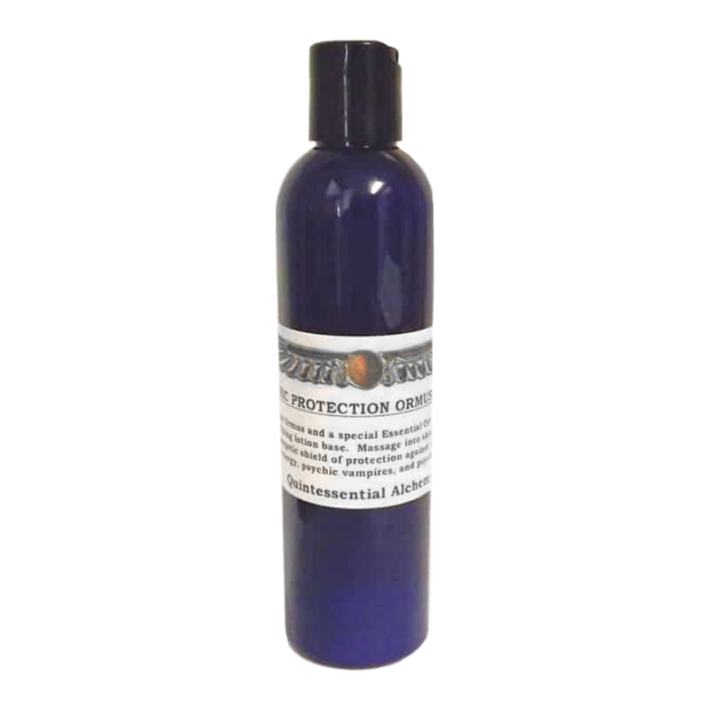 Psychic Protection Ormus Lotion 60ml bottle with label on a white background