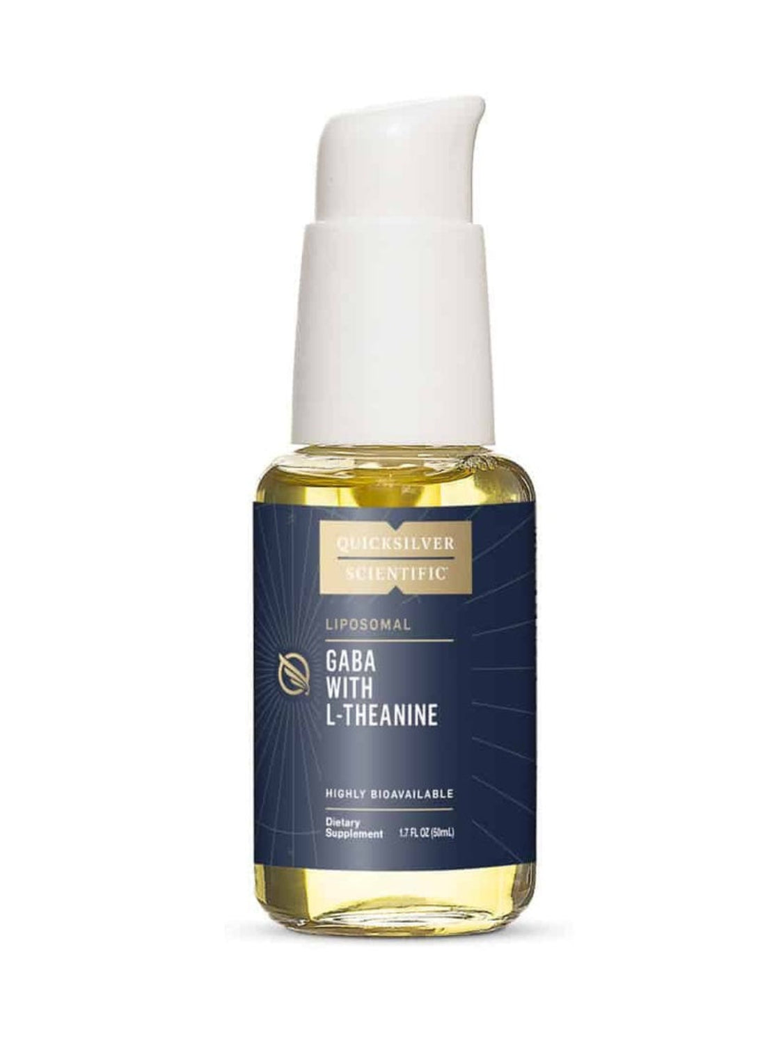 Bottle of GABA with L-Theanine on a white background