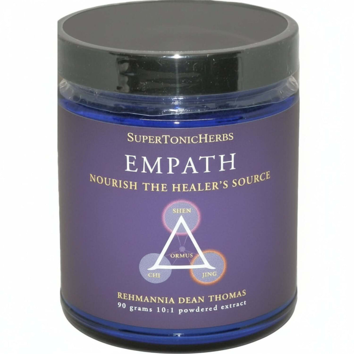 Empath - TCM Herbs for Empaths and Healers by SuperTonicHerbs in blue jar, 90 grams 10:1 powdered extract.