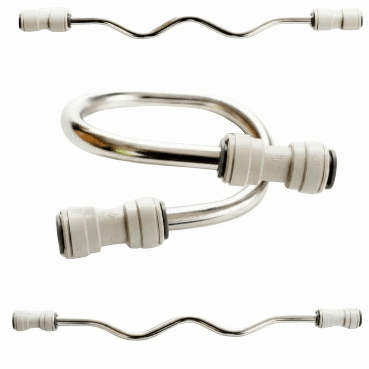 Vortex Water Revitalizer for Filter Systems in-line structured water device with tubular design and white connectors.