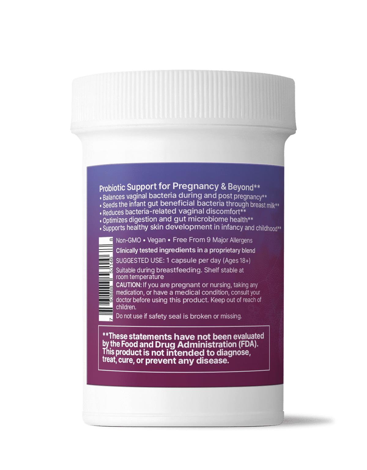 Probiotic for Maternal Microbiome supplement designed for pregnancy support and infant health.