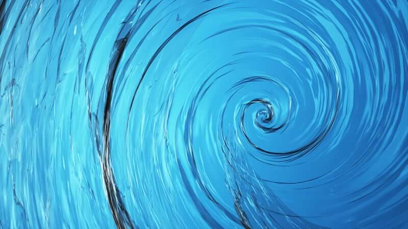 Book The Hidden Messages in Water swirling blue water surface texture.