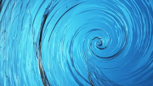Book The Hidden Messages in Water swirling blue water surface texture.