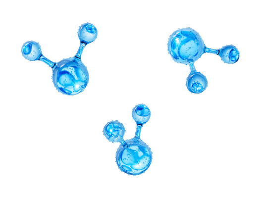 Illustration of molecular structures representing the Physics of Sub-Nano Water by Dan Nelson.
