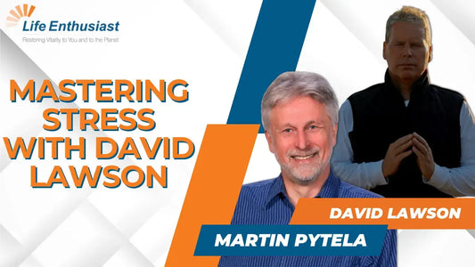 Podcast image featuring David Lawson and Martin Pytele discussing Mastering Stress.
