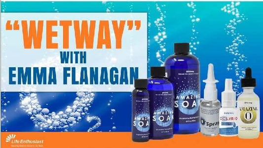 "WETWAY" Products featured in podcast with Emma Flanagan, showcasing various wetway solutions.