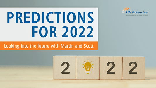 Image showcasing the title 'PREDICTIONS FOR 2022' with blocks displaying the year 2022.