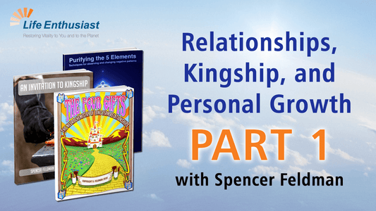 Podcast image showcasing Relationships and Growth, Part 1 with Spencer Feldman, featuring titles on personal development.
