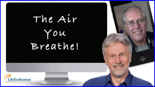 Podcast 341 image illustrating Purifying Your Air Quality with a focus on breathing clean air.