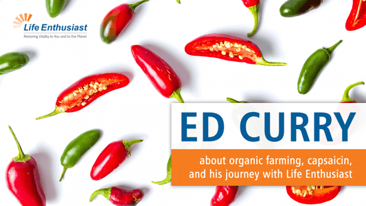 Chili Peppers and Benefits of Capsaicin featured in a podcast about organic farming and spicy foods.