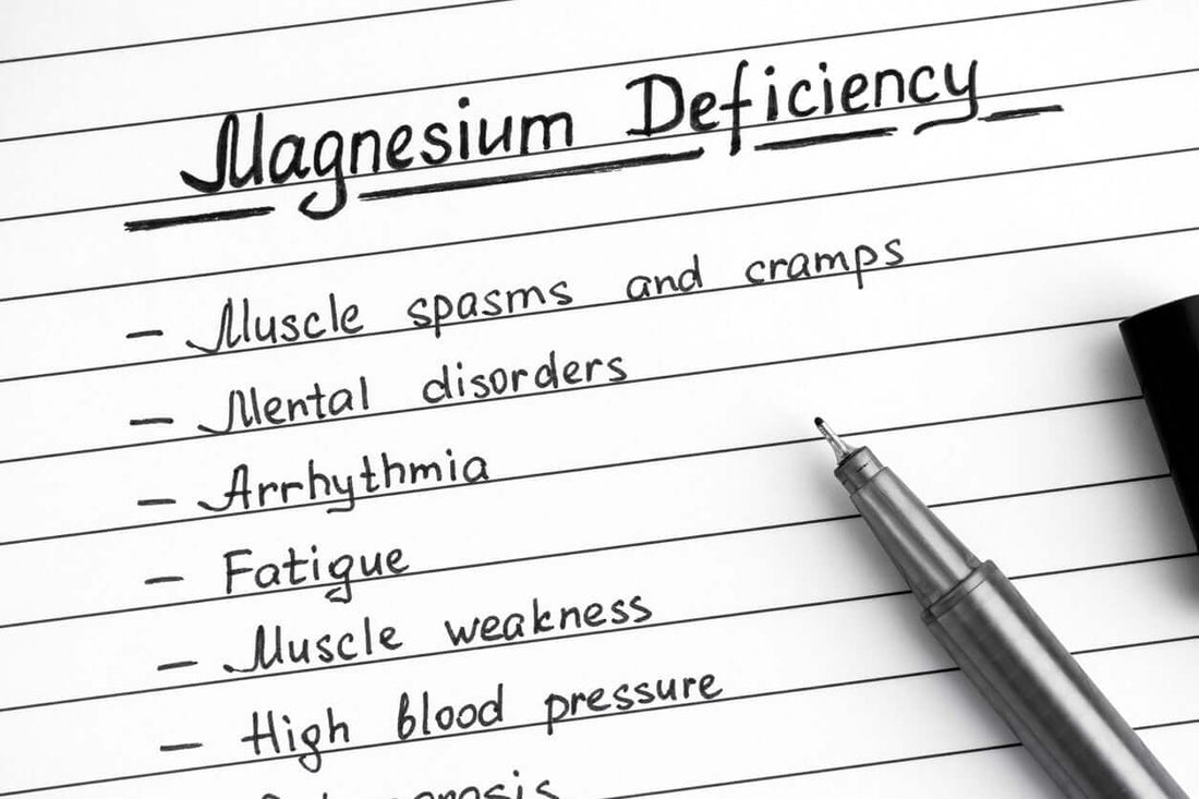 Magnesium Deficiency Solved with Kelp, notes on symptoms like muscle spasms, fatigue, and mental disorders.