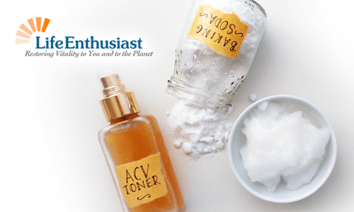 Skin Care Made Simple and Inexpensive with ACV toner, baking soda, and coconut oil.
