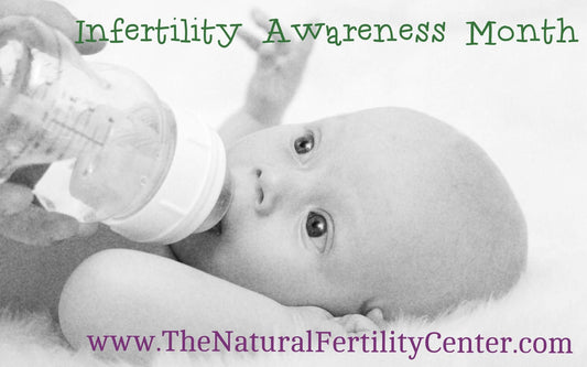 October is Infertility Awareness Month: Baby drinking from a bottle, symbolizing hope and awareness.