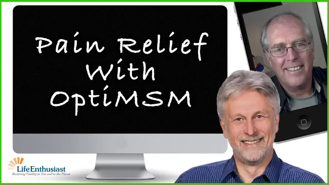 Image featuring a man discussing pain relief with Opti-MSM on a computer screen.