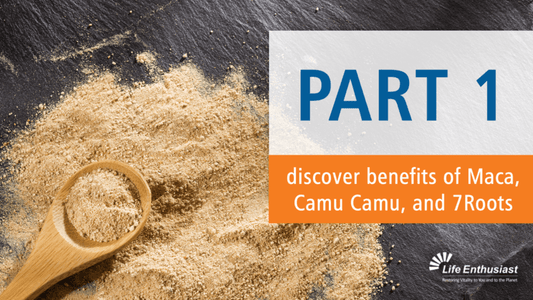 Podcast 416: All about Maca with benefits of Maca, Camu Camu, and 7Roots.