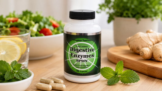 Digestive enzymes supplement for bloating support and healthy digestion. 