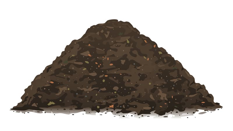 A pile of soil representing natural components related to Fulvic Acid FAQs.