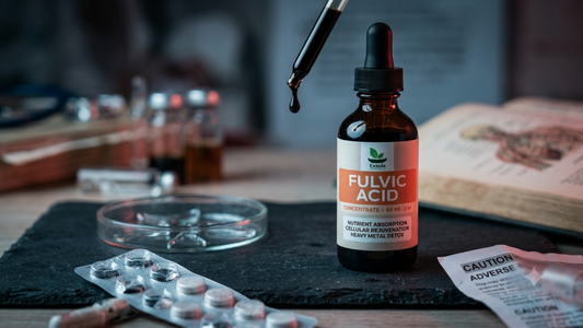 Fulvic acid supplement highlighting potential safety concerns