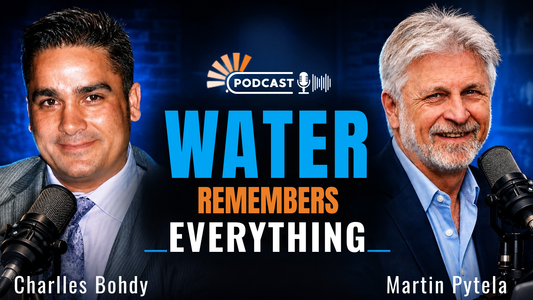 Podcast episode featuring Charlles Bohdy and Martin Pytela discussing the Biodynamic Water Filter System.