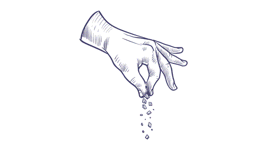 Hand pouring Schuessler Tissue Salts, illustrating their application in natural healing.