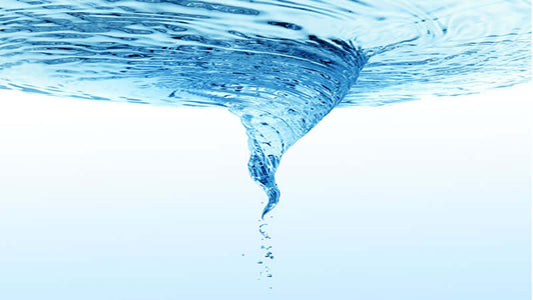 Swirling water demonstrating the importance of Energized water for revitalization.