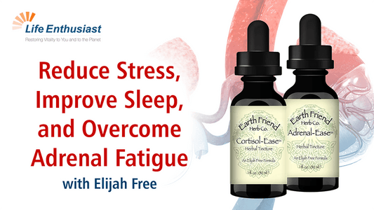 Cortisol-Ease and Adrenal-Ease herbal tinctures for stress relief and improved sleep.