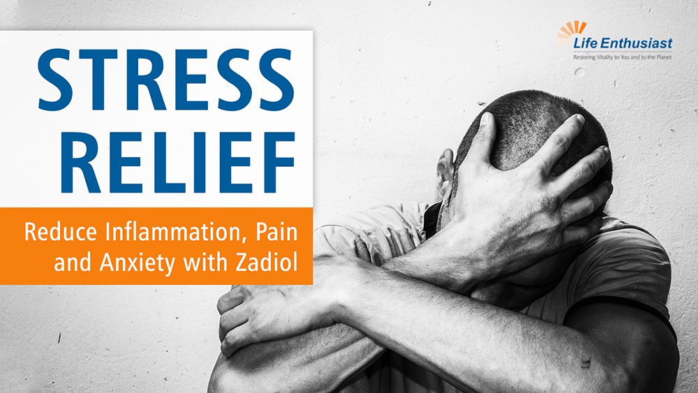Stress relief image highlighting Zadiol reduces effects of stress in managing inflammation and anxiety.