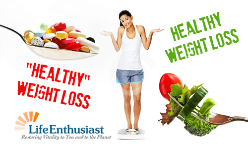 A woman promoting healthy habits for healthy weight loss with healthy foods and supplements.