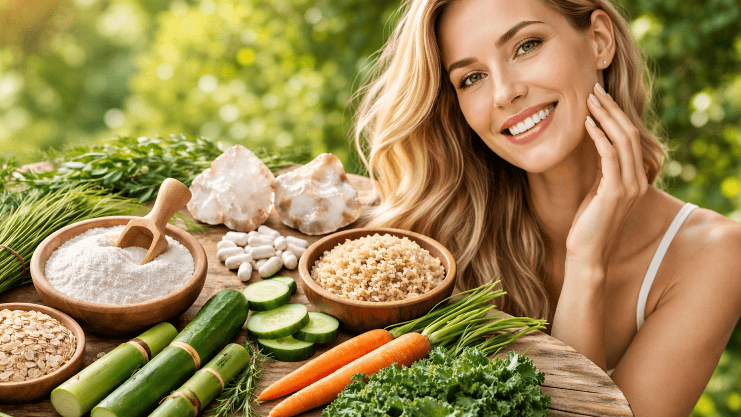 Silica-rich foods support hair, skin, and bones.
