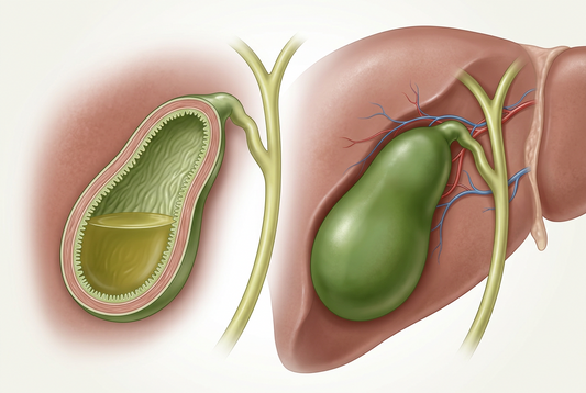 Illustration of the gallbladder anatomy related to RemedyLink Gallbladder Protocol.