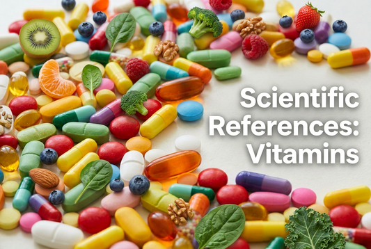 Colorful vitamins and supplements showcasing Scientific References for Vitamins.