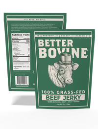 Pack of 30 - Bundle Grass-fed Beef Jerky with real beef, salt, and pepper, featuring high protein and no artificial ingredients.