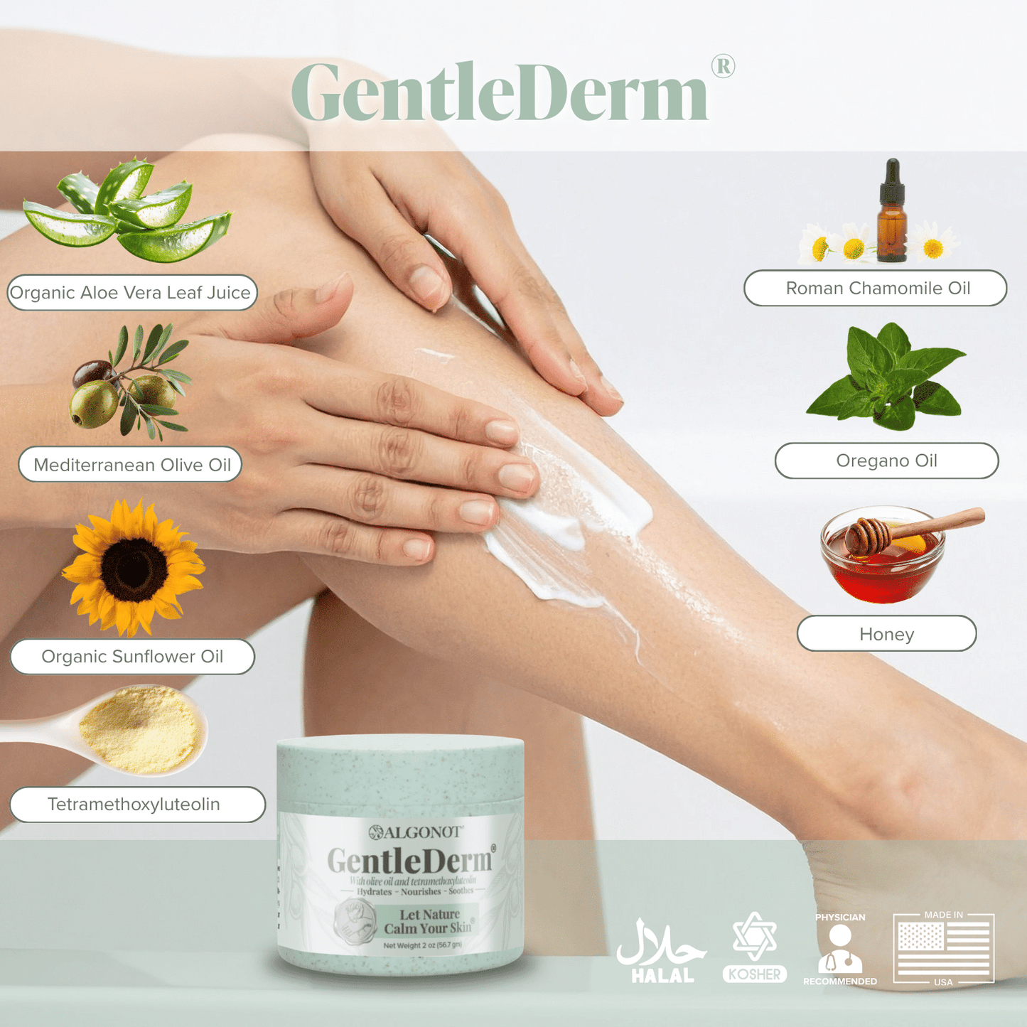 GentleDerm Antioxidant Sensitive Skin Moisturizer with natural ingredients for soothing hydration.