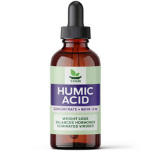 Bottle of Exsula Humic Acid with a dropper on a white background