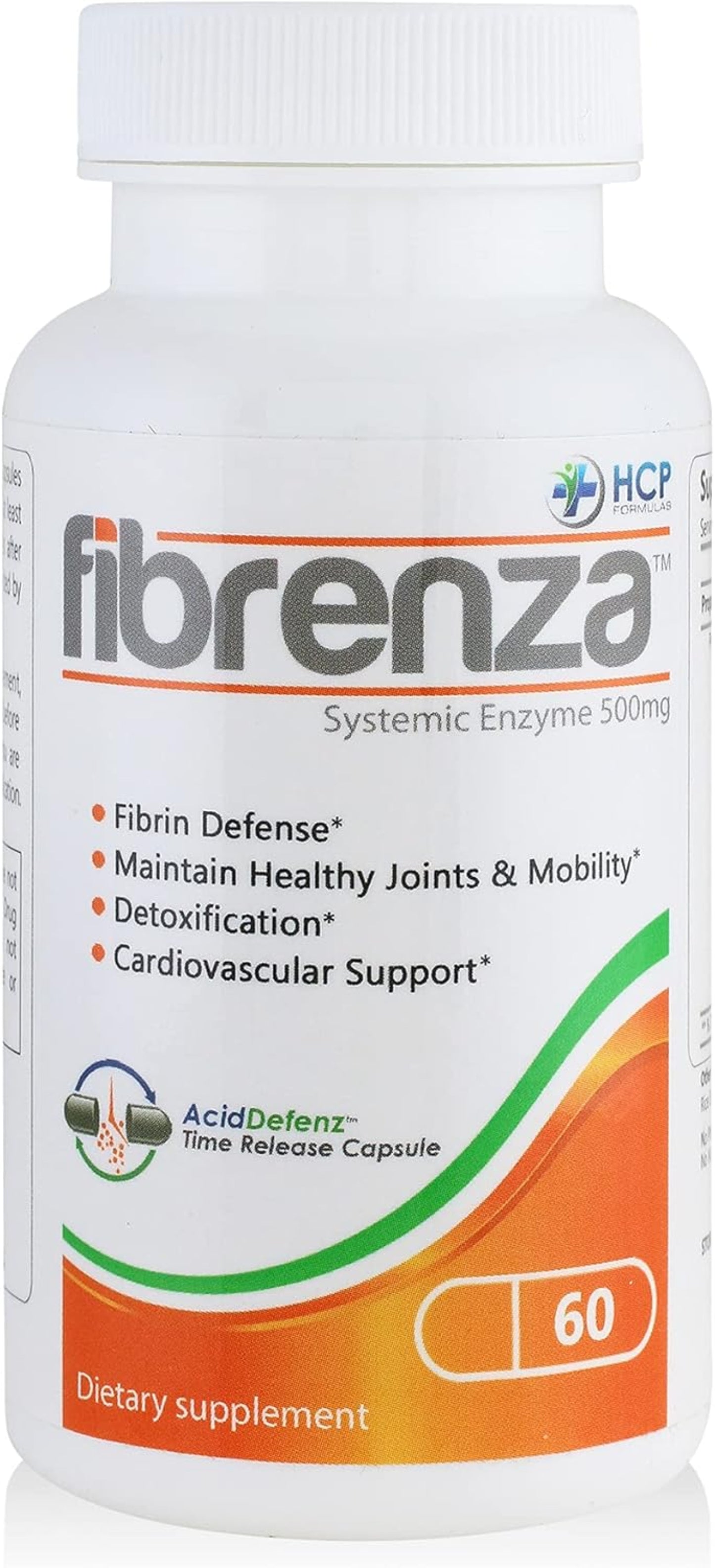 Fibrenza Systemic Enzymes 500mg 60 Caps Bottle