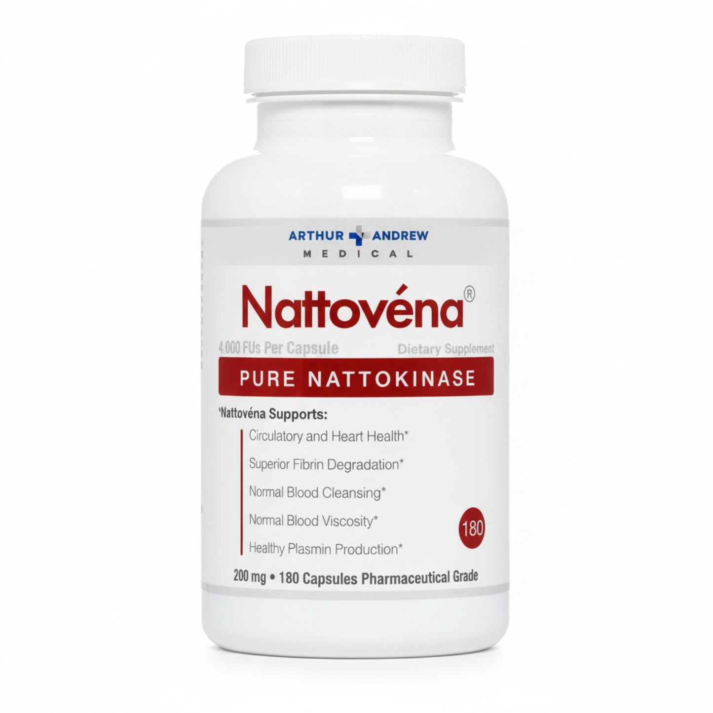 Nattovéna supplement bottle with white background