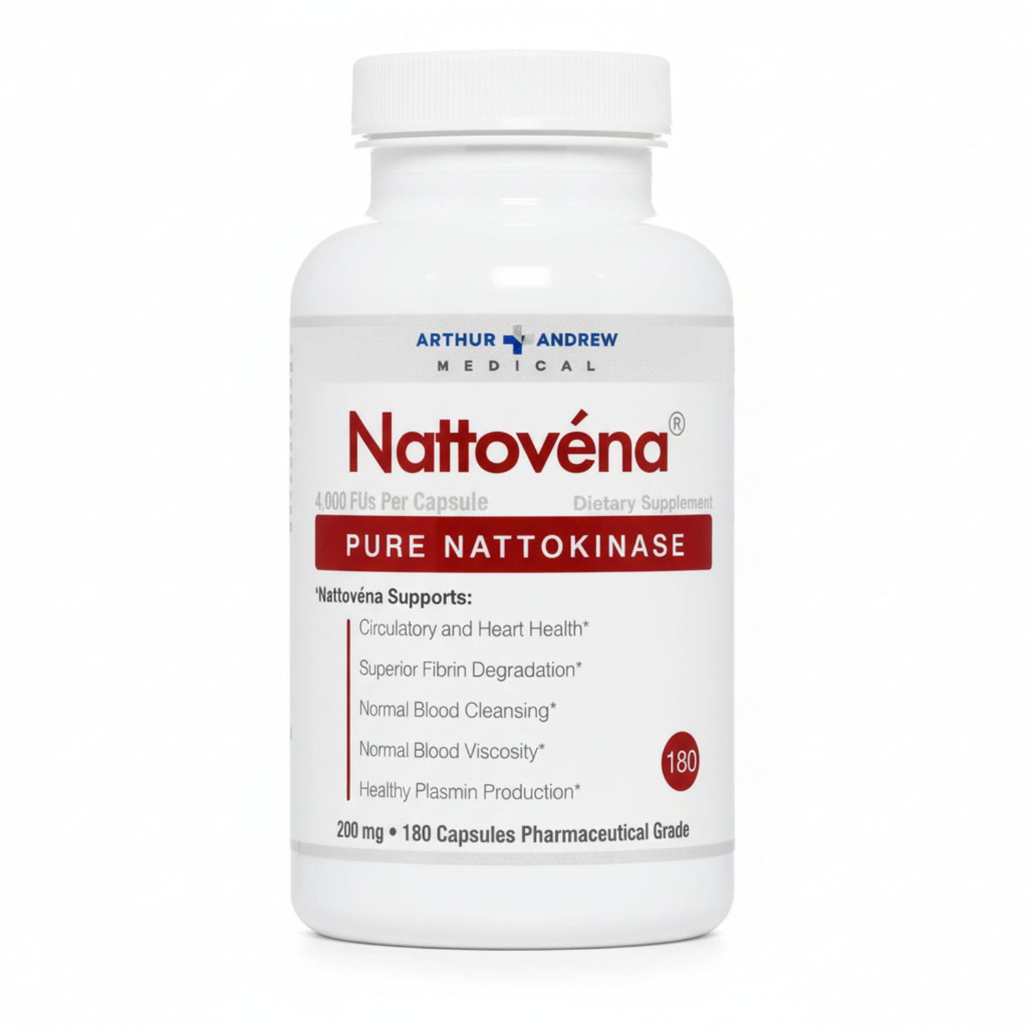 Nattovéna supplement bottle with white background