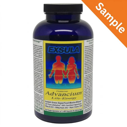 Exsula Advancium superfood formula for Longevity Nutrition, designed for body and mind energy.
