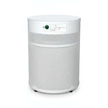 white air purifier shaped like a cylinder with black wheels, Airpura V400 Air Purifier on white background