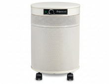 white air purifier shaped like a cylinder with black wheels, Airpura C600 DLX - Chemicals and Gas Abatement Plus Air Purifier on white background