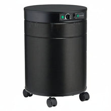 black air purifier shaped like a cylinder with black wheels, Airpura I600 - HEPA Air Purifier on white background